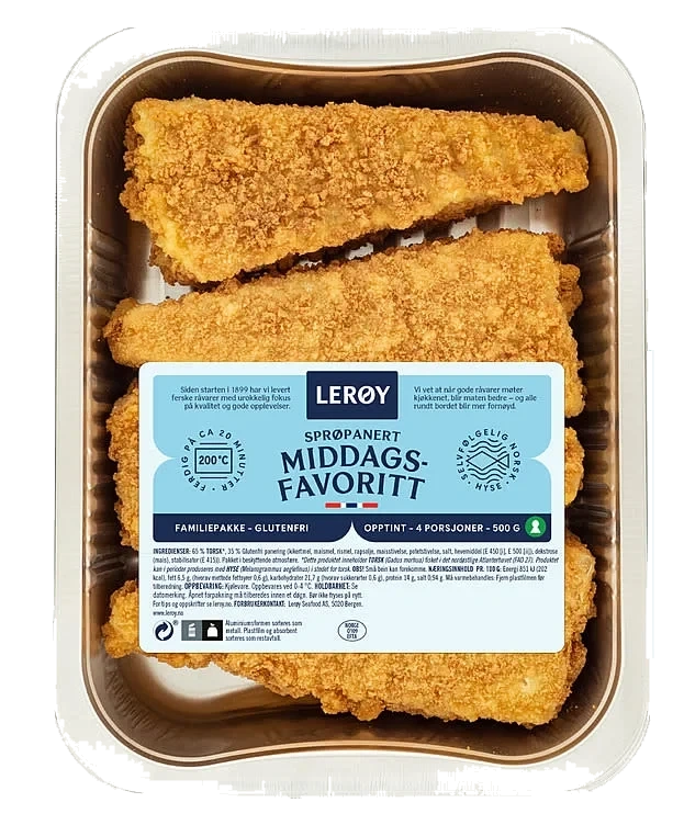 Middagsfavoritt Sprøpanert 500g Lerøy