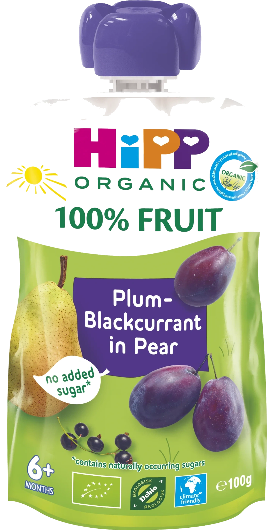 Smoothie Päron, plommon & svarta vinbär 4 Mån Eko