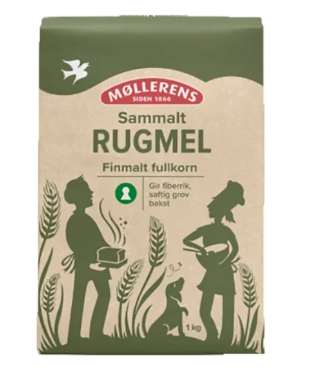 Møllerens Sammalt Rugmel 1kg