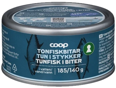 Tuna Chunks in brine MSC Skipjack