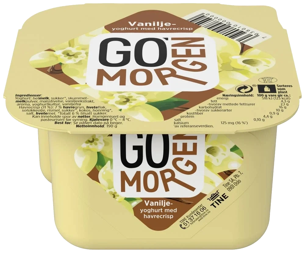 Go'morgen vaniljeyoghurt