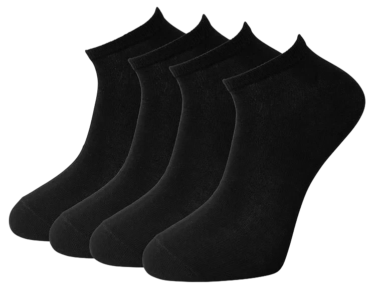 Ankle Socks X4 Black 37-40