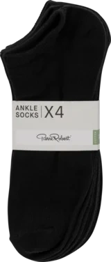 Ankle Socks X4 Black 37-40