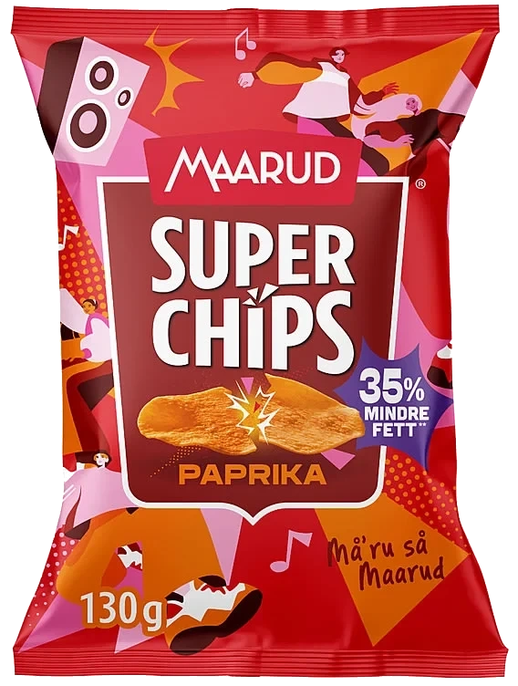 Superchips Paprika 130g Maarud