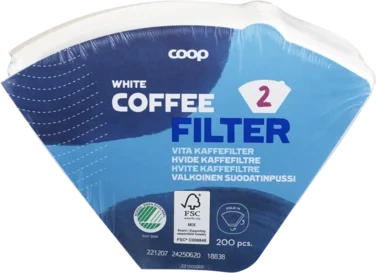 Coffeefilter, No. 2, White 51g/m2