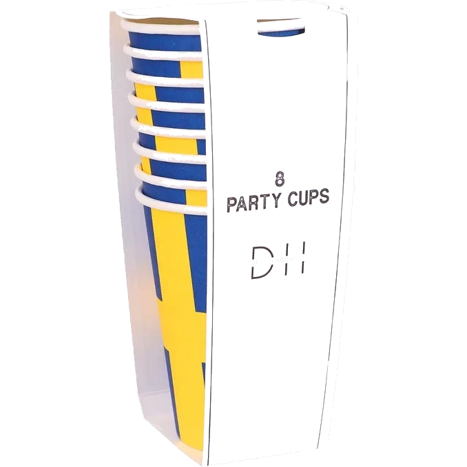 Pappersmugg Svenska Flaggan 8-pack