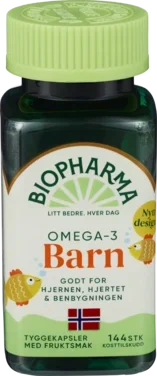 Biopharma Trippel Omega-3 Barn 144stk