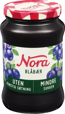Stabburet Blåbær Mindre Sukker 530g
