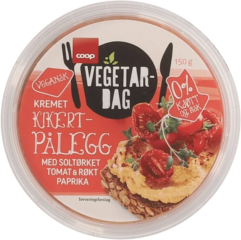 Coop Vegetardag Kikerpålegg Tomat&Paprika 150g