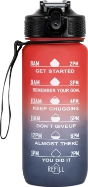 Drikkeflaske Red And Blue 600ml Hollywood Motivational Bottle