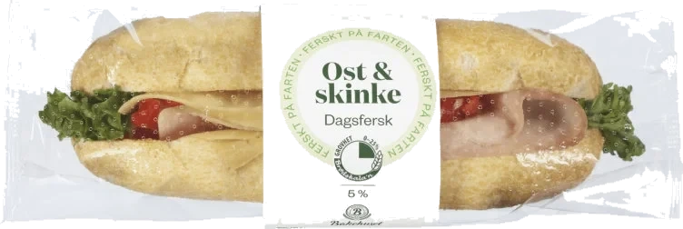 Baguette Fin Ost&Skinke 190g Bakehuset