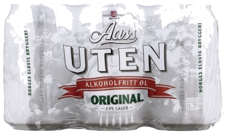 Aass Pils Uten Alkoholfri 0,33l Bx 6stk