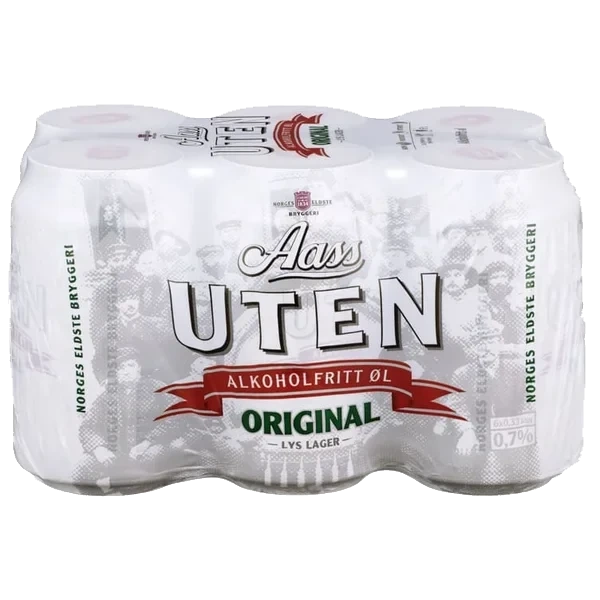 Aass Pils Uten Alkoholfri 0,33l Bx 6stk