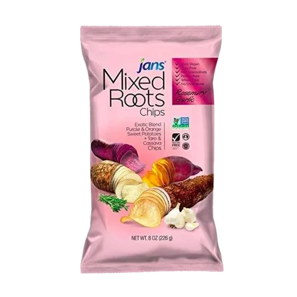 Jans Mixed Roots Chips Rosemary Garlic 226g