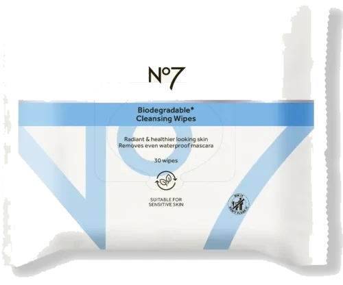 No7 Essential Cleansing Biodegradable Wipes 30 stk
