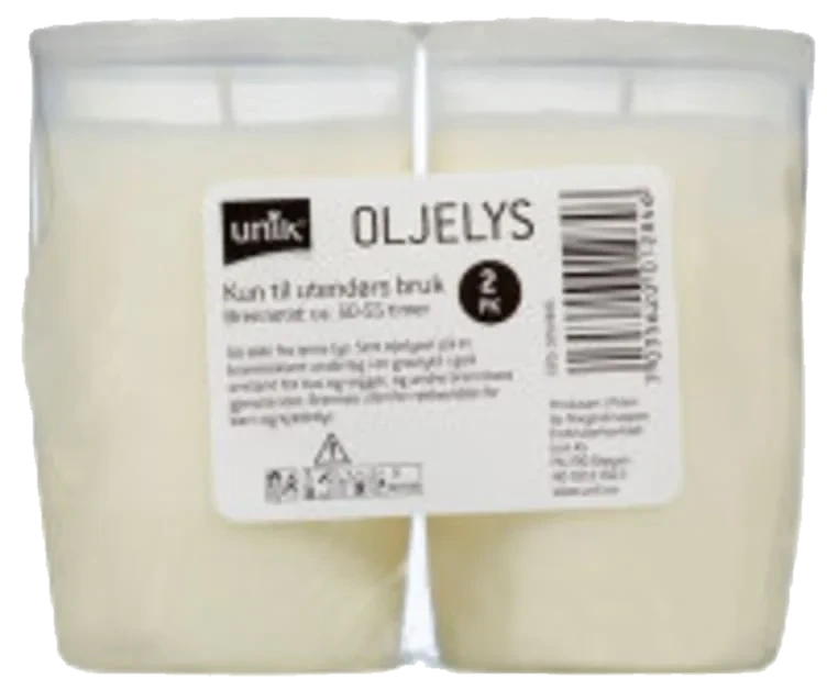 Oljelys 9,5cm 2pk Unik