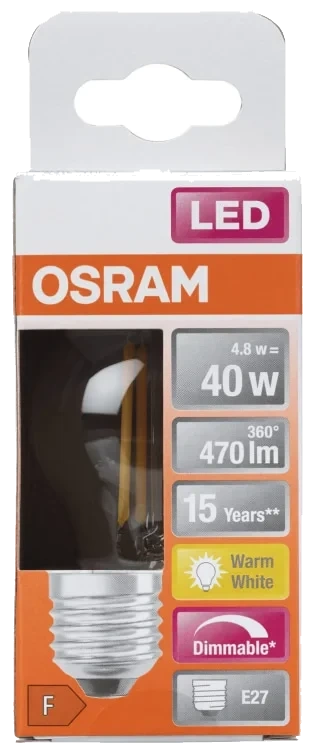Lyspære Led Cl P 40 Matt E27 Dim Osram