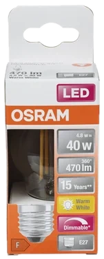 Lyspære Led Cl P 40 Matt E27 Dim Osram