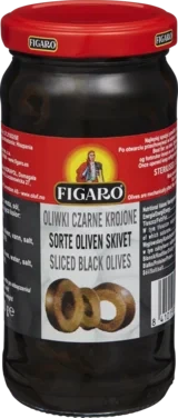 Oliven Sort Skivet 240g Figaro