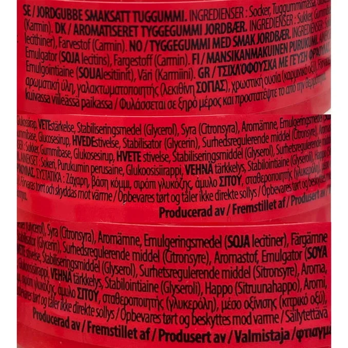 Tuggummi Roll-Up Jordgubb