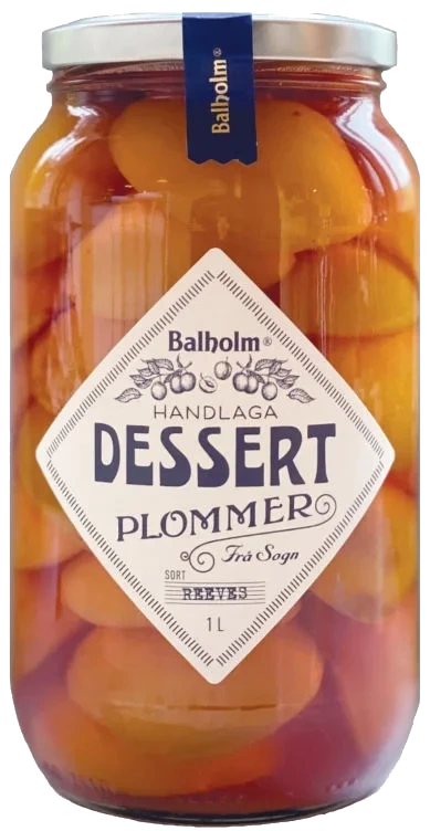 Hermetiserte Dessertplommer Frå Sogn i 1l Glas