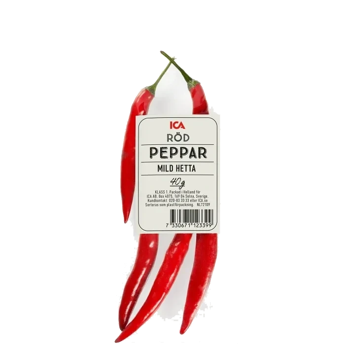 Röd peppar 40g Klass 1 ICA