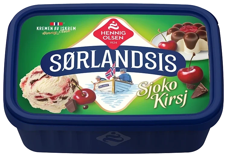 Sørlandsis Sjokokirsj 1l Fløteis
