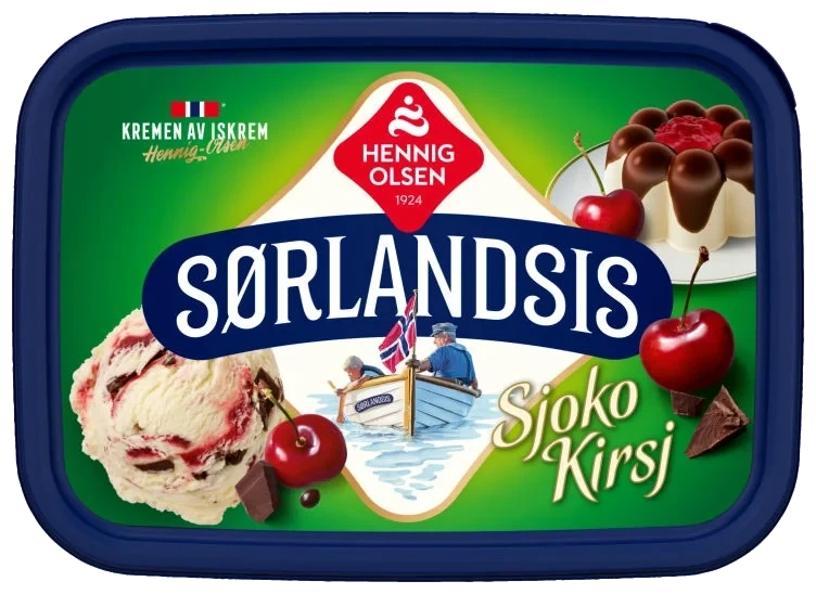 Sørlandsis Sjokokirsj 1l Fløteis