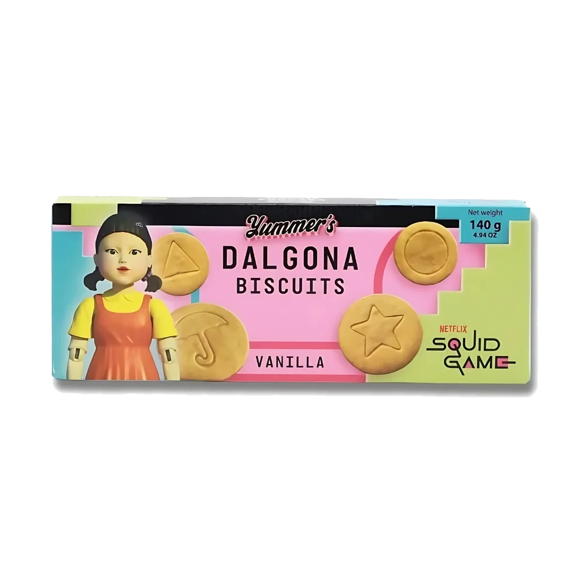 Squid Game Dalgona Vanilla Biscuits 140 g