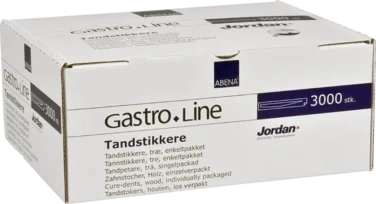 Tannstikkere, Abena Gastro, 6,5cm, Natur, Enkeltpakket i Plastikk, Trekantet