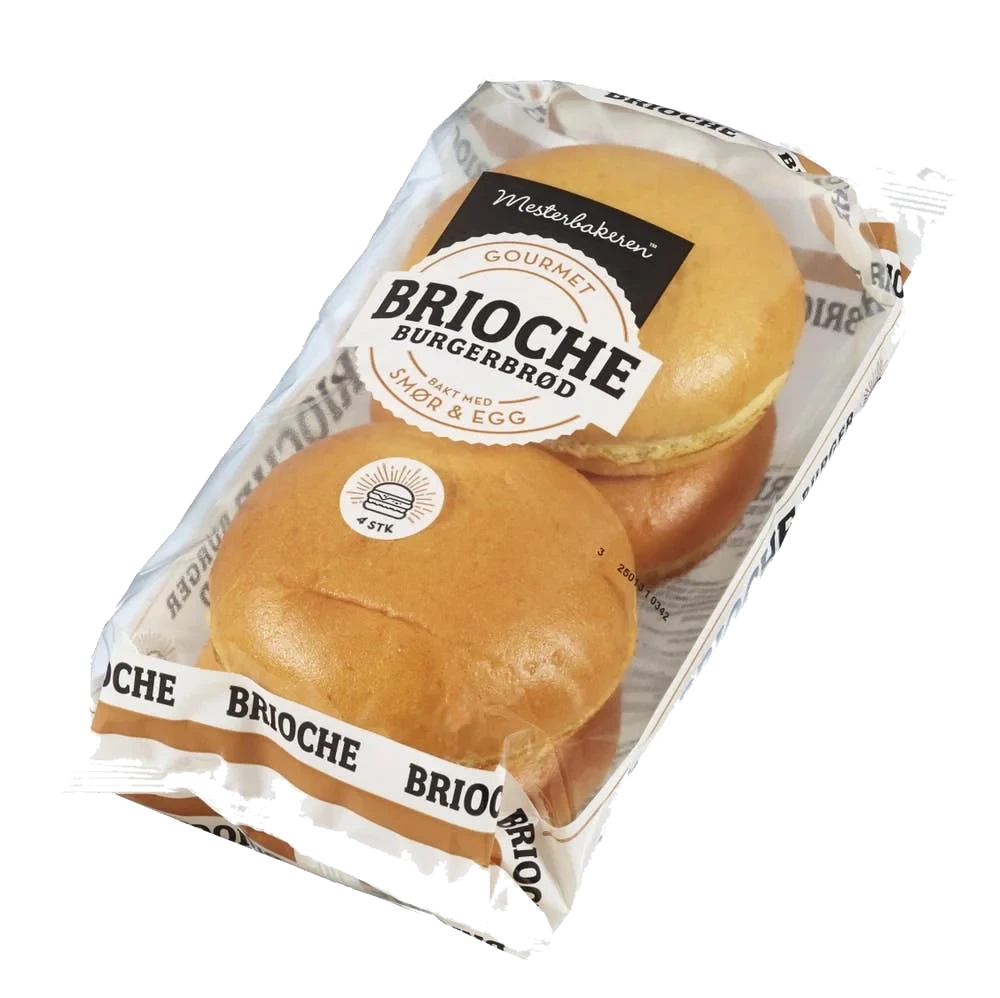 Brioche Burgerbrød 4pk