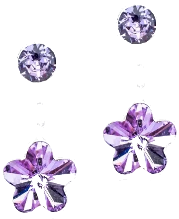 Blomdahl Medical Plastic Pendant Flower 4/6mm Violet