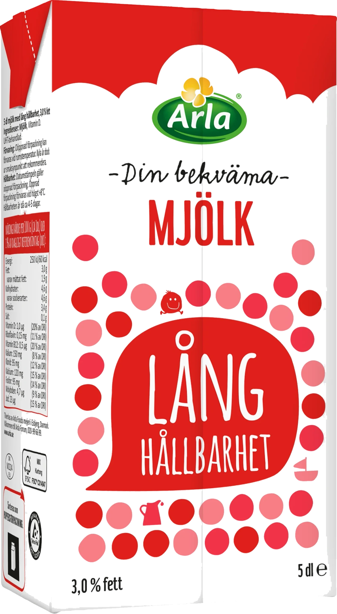 Mjölk med lång hållbarhet 3% 0.5L
