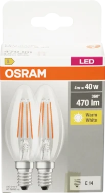 Led Lyspære Clb 40 Klar E14 2pk