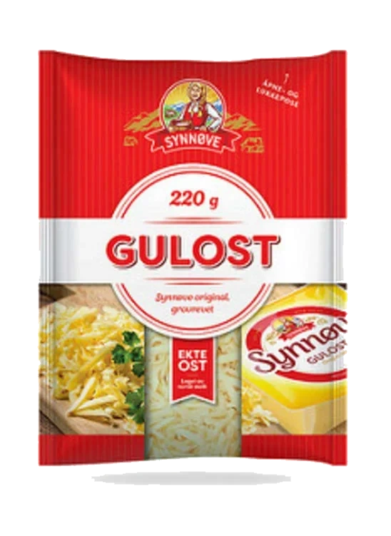 Gulost Ekte Revet 220g Synnøve