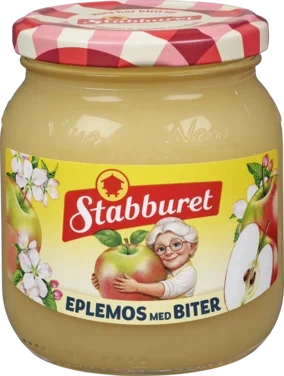 Nora Hjemmelaget Eplemos med biter 380g