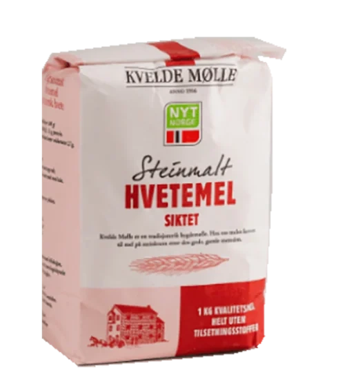 Steinmalt Hvetemel 1 kg Nyt Norge Kvelde Mølle