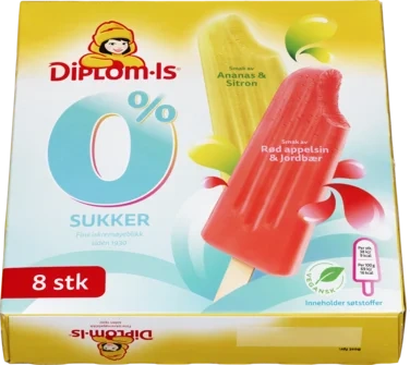Diplom-is 0% Sukker 8stk