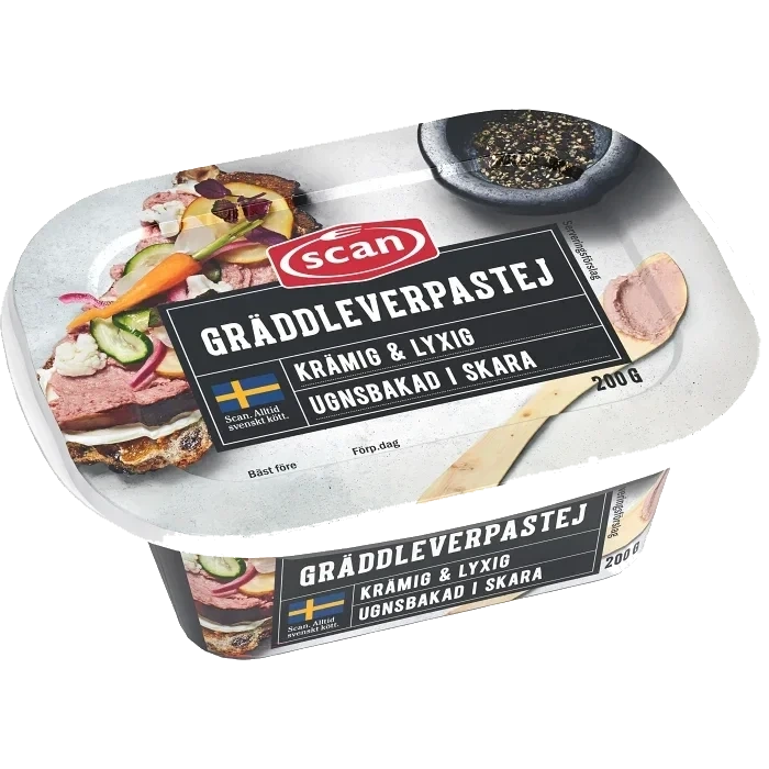 Gräddleverpastej Ugnsbakad Deli 200g Scan