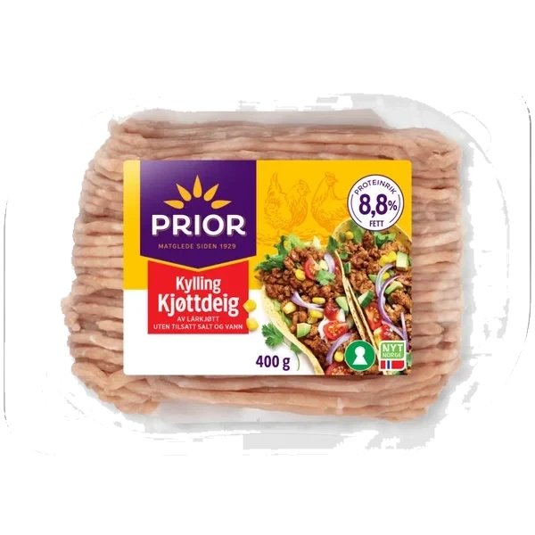 Kjøttdeig av kylling u/salt og vann 400g