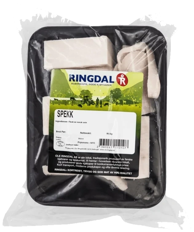 Spekk i Plastbeger Ringdal