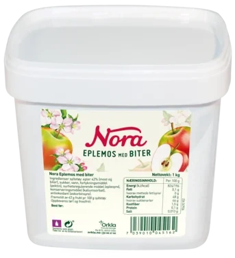 Eplemos med Biter 1kg Nora