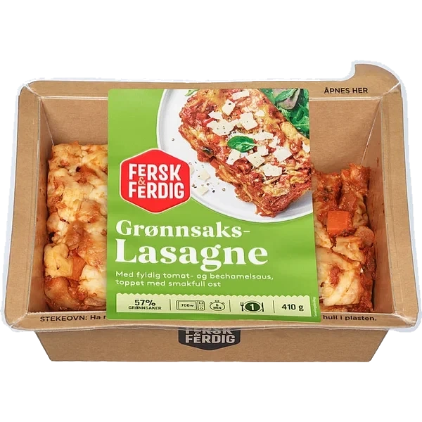Grønnsakslasagne 410g Fersk & Ferdig