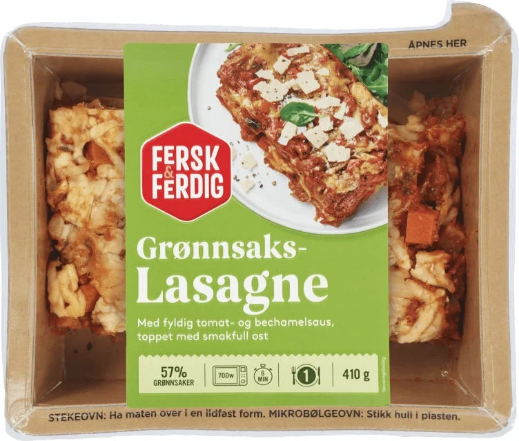 Grønnsakslasagne 410g Fersk & Ferdig