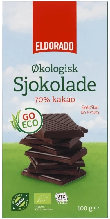 Sjokolade Mørk 70% Økologisk 100g
