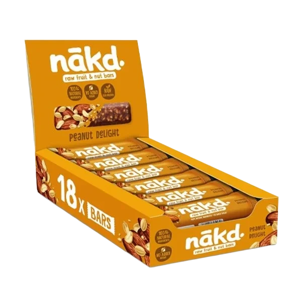 Raw Fruit & Nut Bars Peanut Delight (Kartong 18 x 35g)