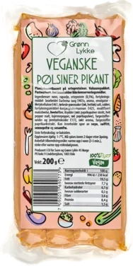 Vegan Pølsiner Pikant 200g Grønn Lykke