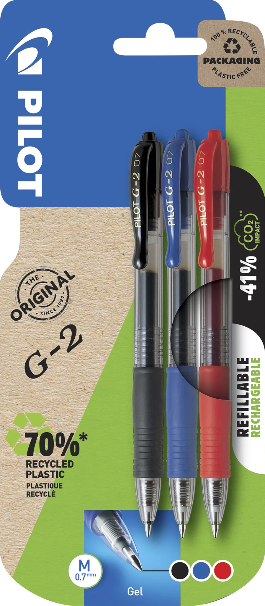 Penna Bläck G-2 3-pack