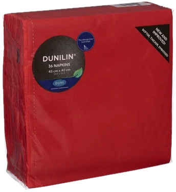 Serviett Dunilin 48cm Rød