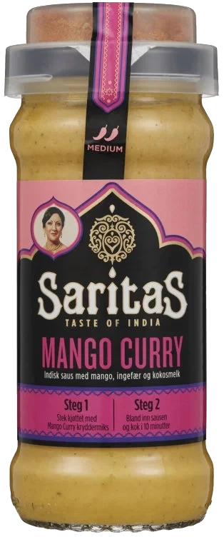 Mango Curry 360 g med Toppkrydder Saritas